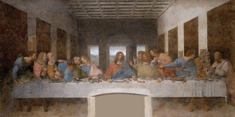The Last Supper by Leonardo da Vinci — Christ and the twelve apostles at the table