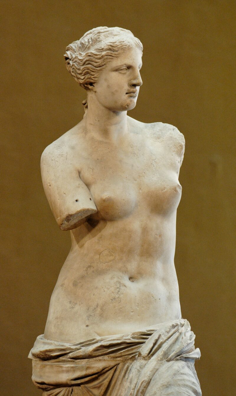 Venus de Milo — ancient Greek marble sculpture of Aphrodite, armless, in the Louvre