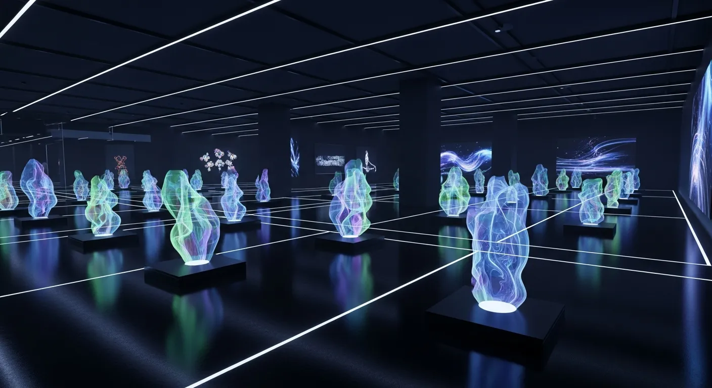 Spacious contemporary art gallery