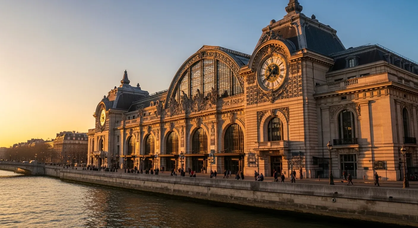 Exterior of the Musée d'Orsay, the former Beaux-Arts railway station in Paris