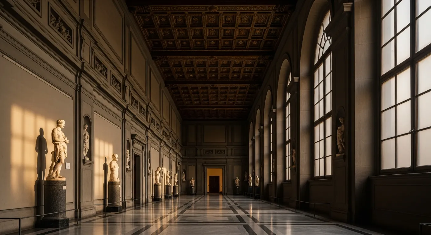 Interior of the Uffizi Gallery